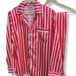 Show Me Your MuMu XS Peppermint Strip Classic Pajamas Set